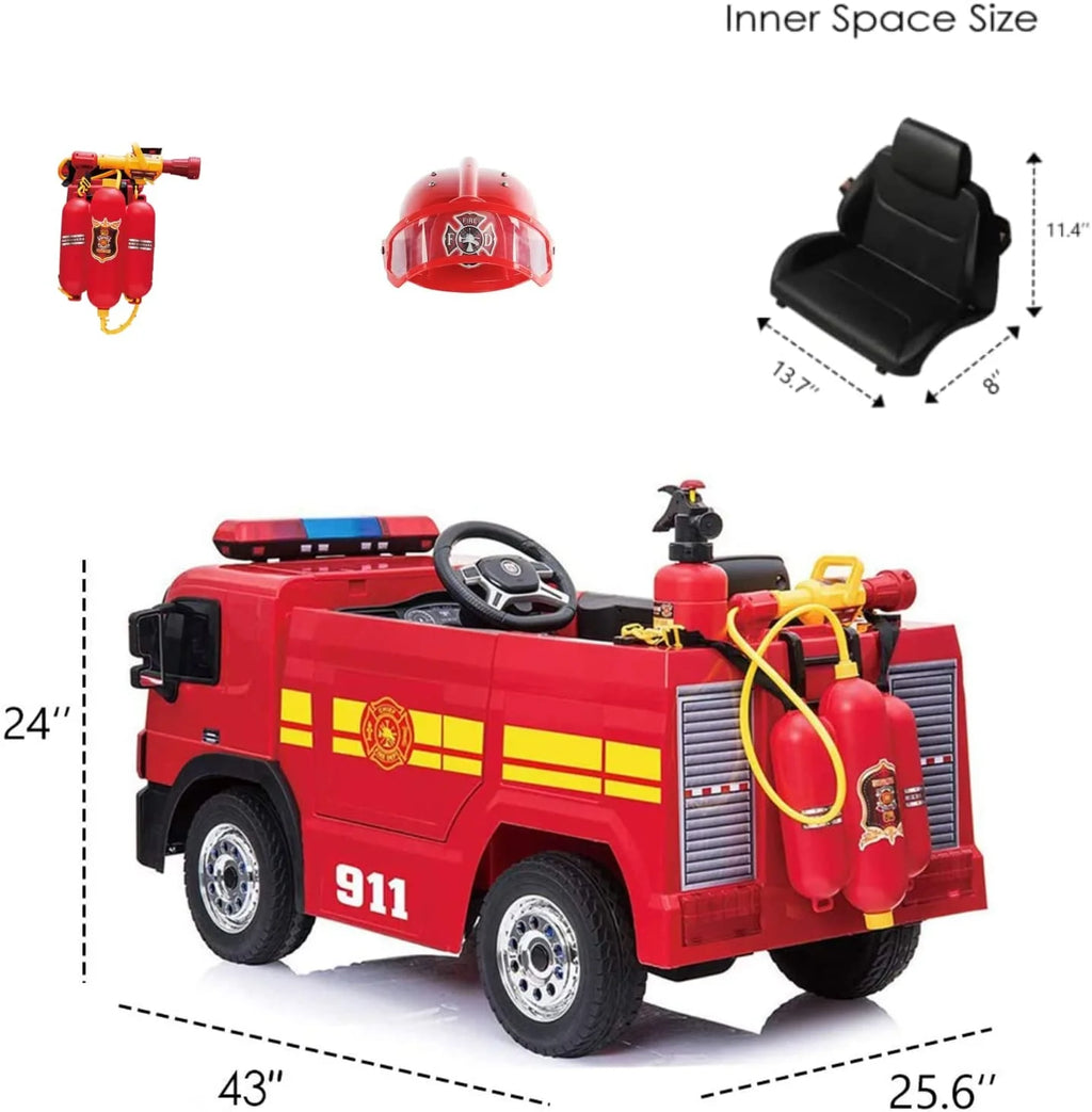 12V Battery Powered Ride On Fire Truck A135641