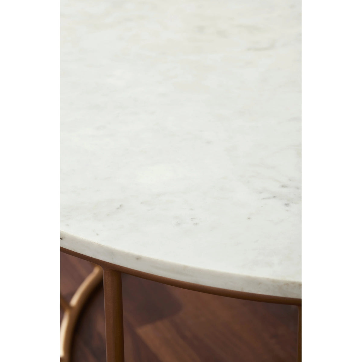 Modern Coffee Table with Real Marble Top and Gold Base D455