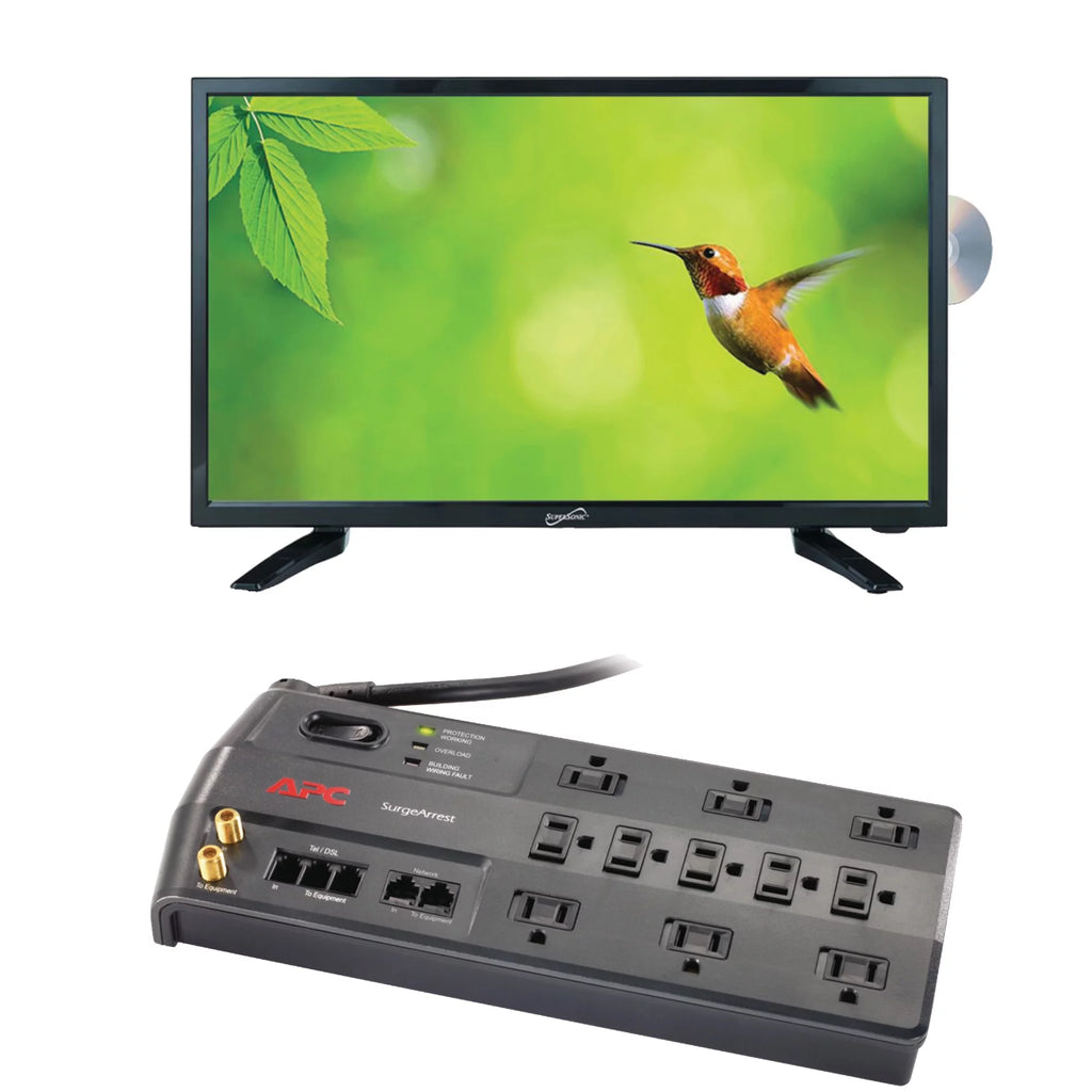 18.5" 720p LED TV/DVD Combination & 11-Outlet Surge Protector R20390