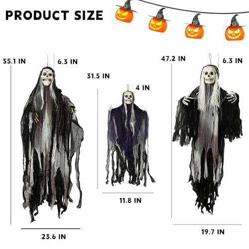 3 Pack Halloween Hanging Ghosts Decorations G21636