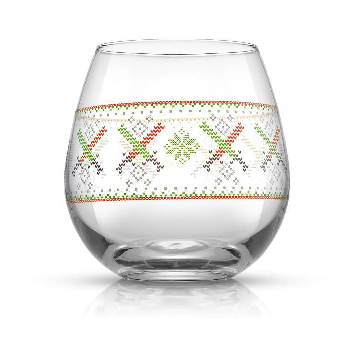 Stemless Drinking Glass Set of 4 15 oz C8307