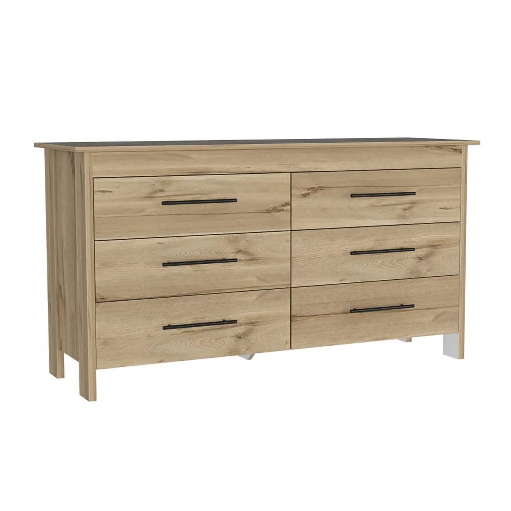 6 Drawer Engineered Wood Double Dresser W69112
