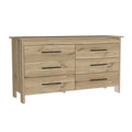 6 Drawer Engineered Wood Double Dresser W69112