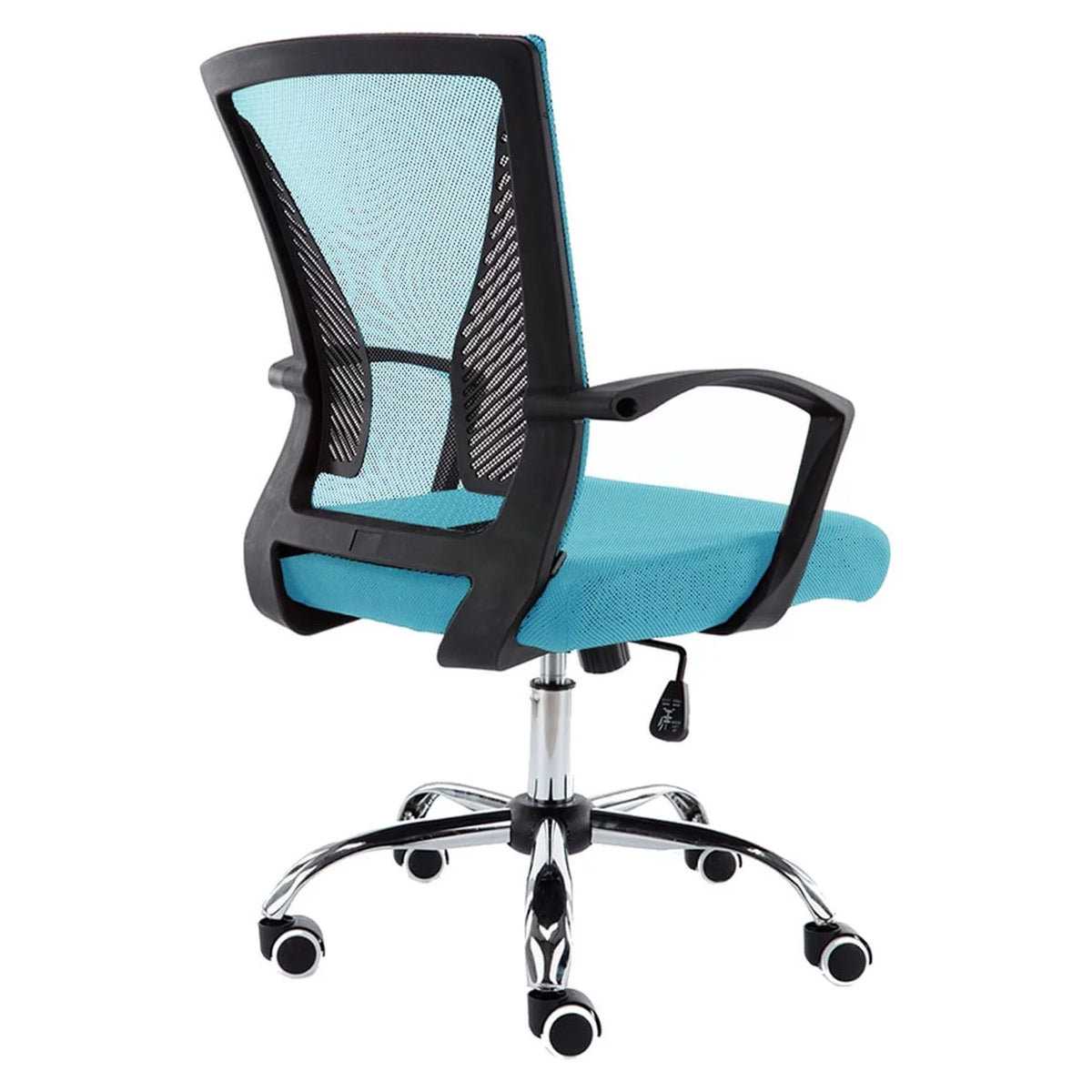 Black & Aqua Ergonomic Mesh Mid Back Office Chair E90750