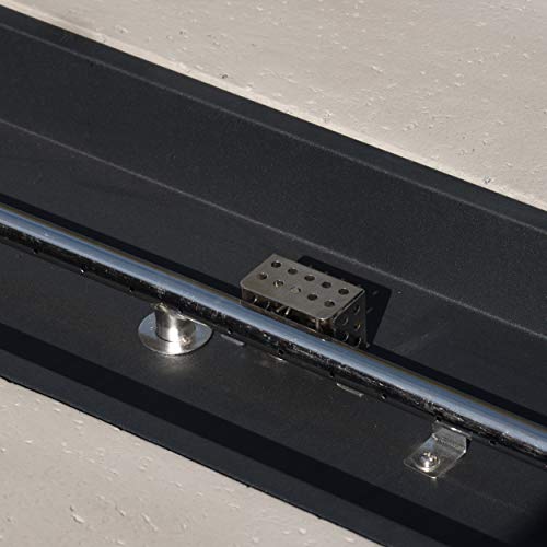 Light Gray Outdoor Rectangular Fire Table with Tank Holder A3242