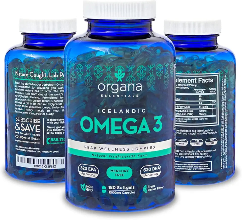 Omega 3 Fish Oil 2,000 mg EPA 820 mg DHA 620 mg 180 Softgels P588