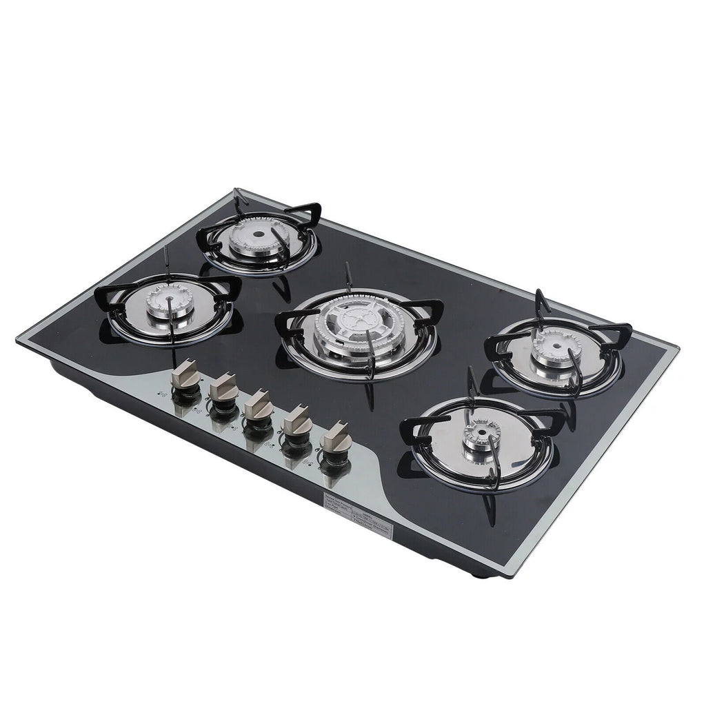 30" Stainless Steel 5 Burner Gas Cooktop E14474