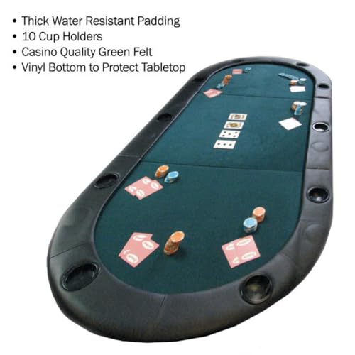 Padded Poker Table Top with Cupholders S424343