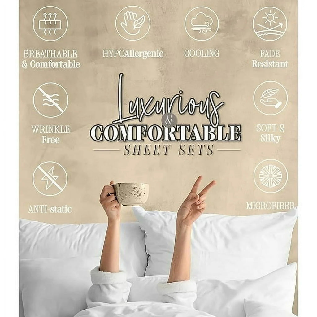 King Red Deep Pocket Bedding E125