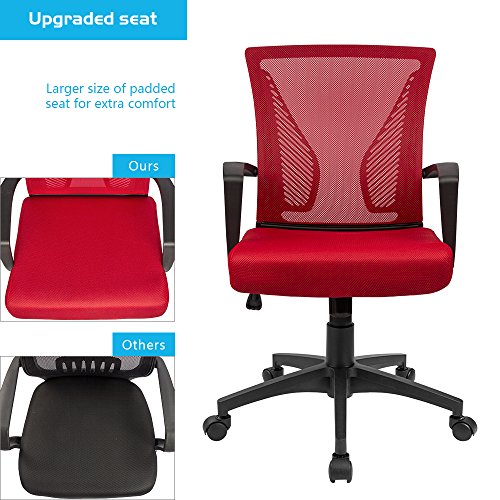 Black Ergonomic Mesh Office Chair with Armrest N391012