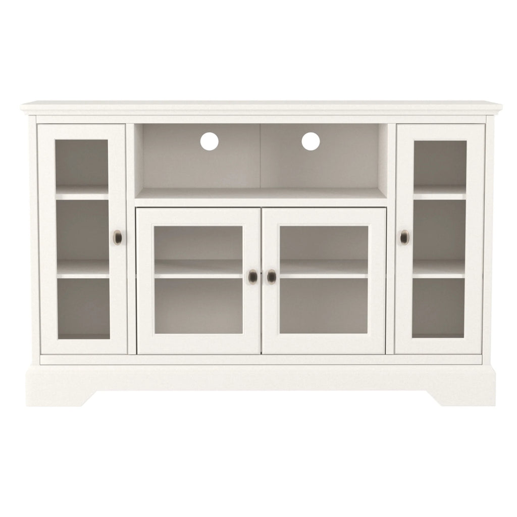 White Wood Media Storage TV Stand Console G20657