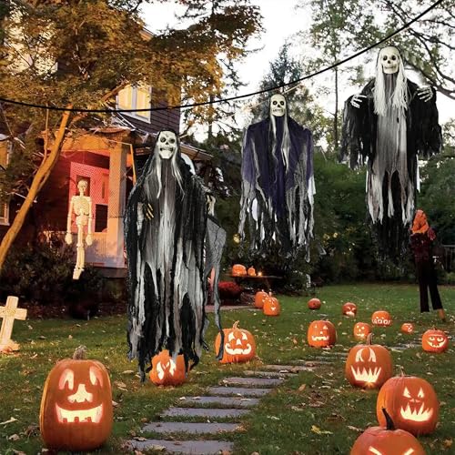3 Pack Halloween Hanging Ghosts Decorations G21636