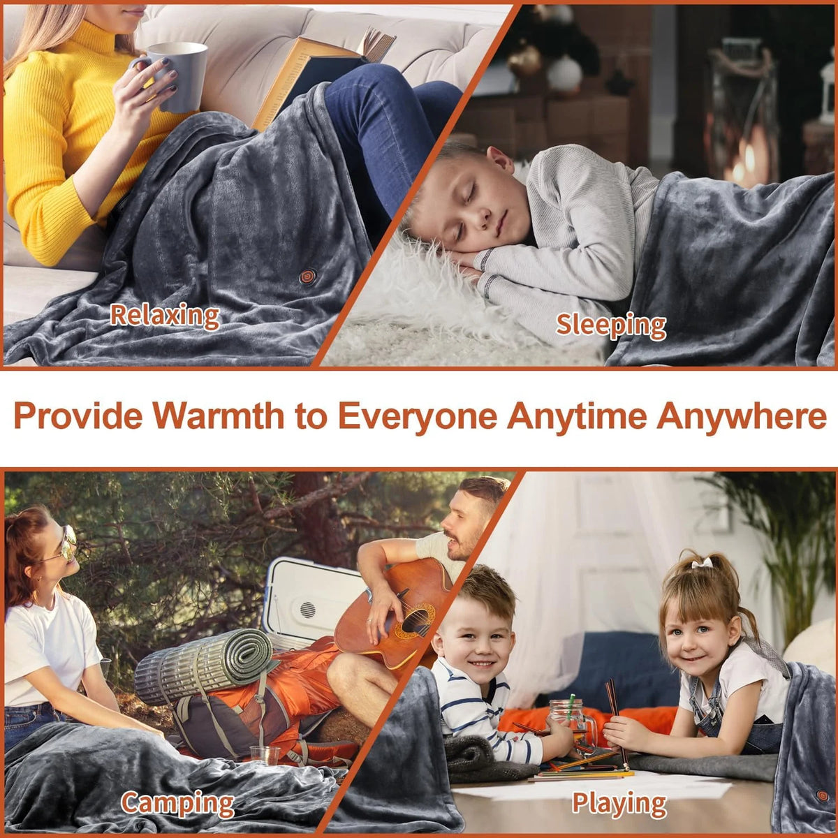 Portable USB Heated Blanket Shawl H15056