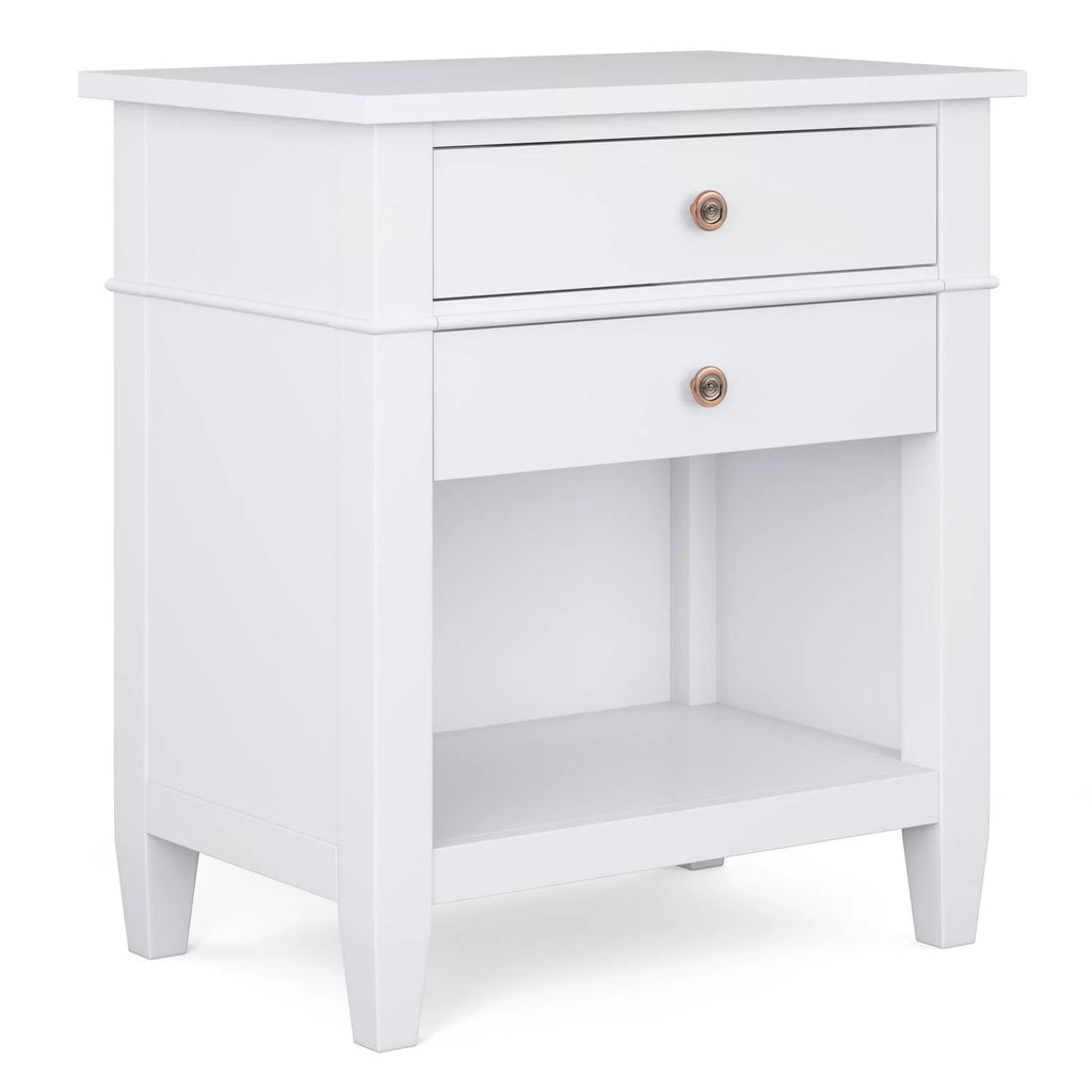 White 24 inch Wood Nightstand B5946