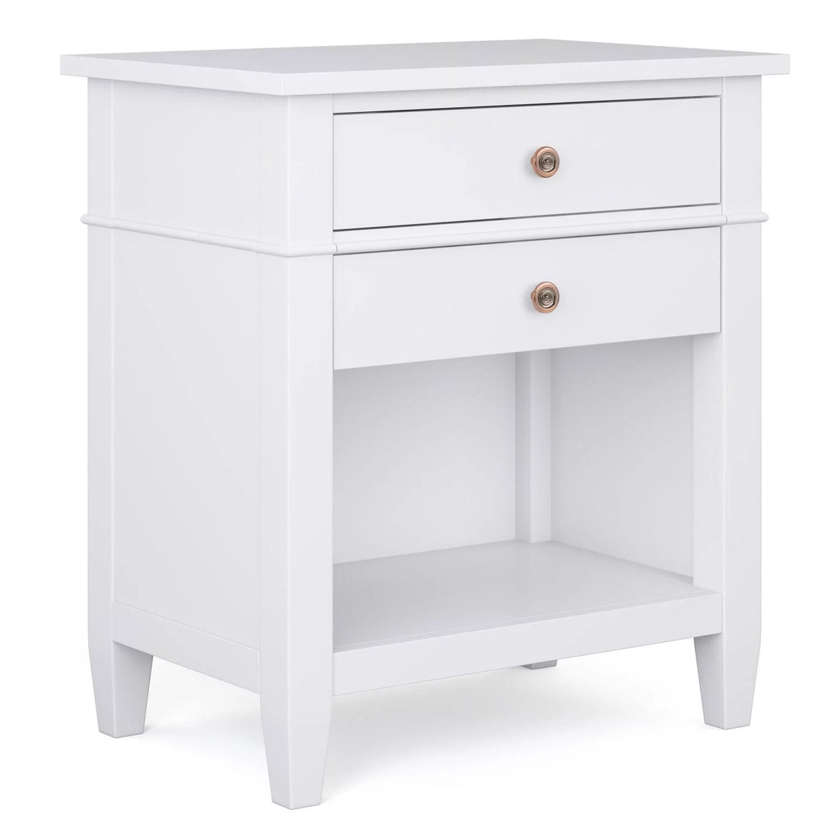 White 24 inch Wood Nightstand B5946