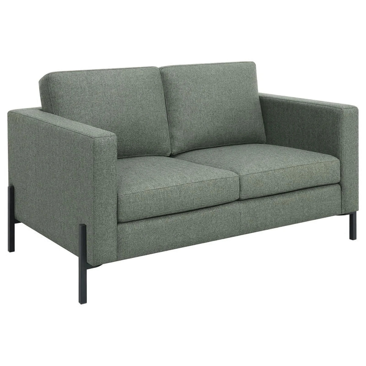 Upholstered Fabric Sofa Set with Track Arms U628