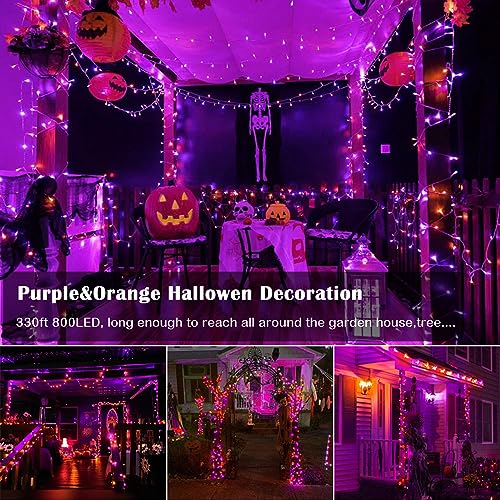 Purple and Orange 800LED 330FT String Lights C280724