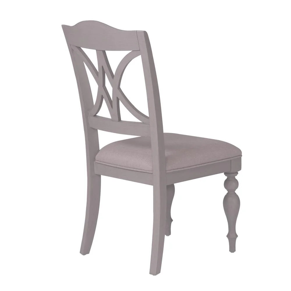 Set of 2 Grey Slat Back Side Chair S14141