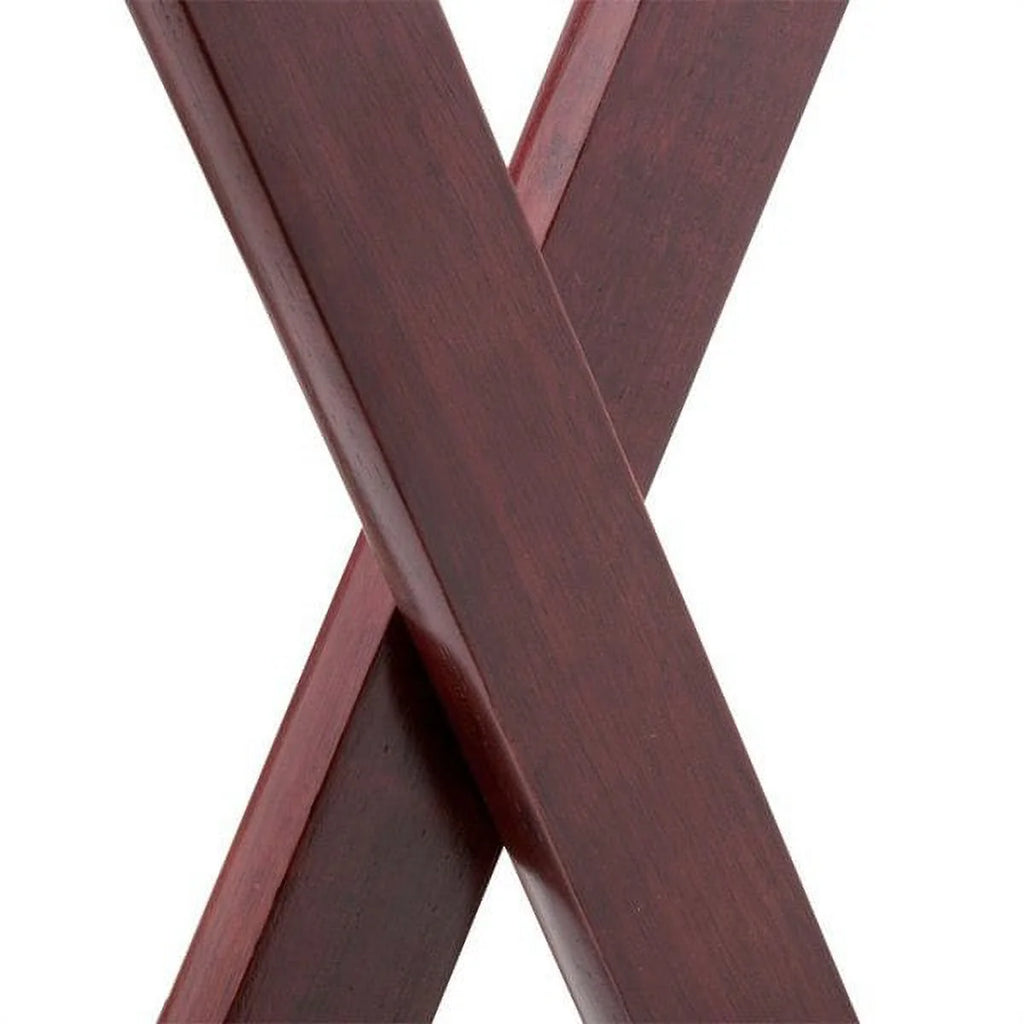 Mahogany Finish Teak Wood Tray Stand Z7369