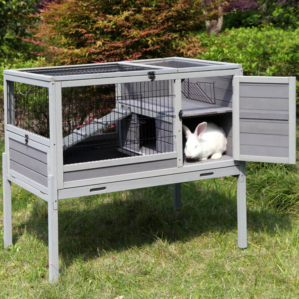 Rabbit Hutch Guinea Pig Cage with Tray C65149