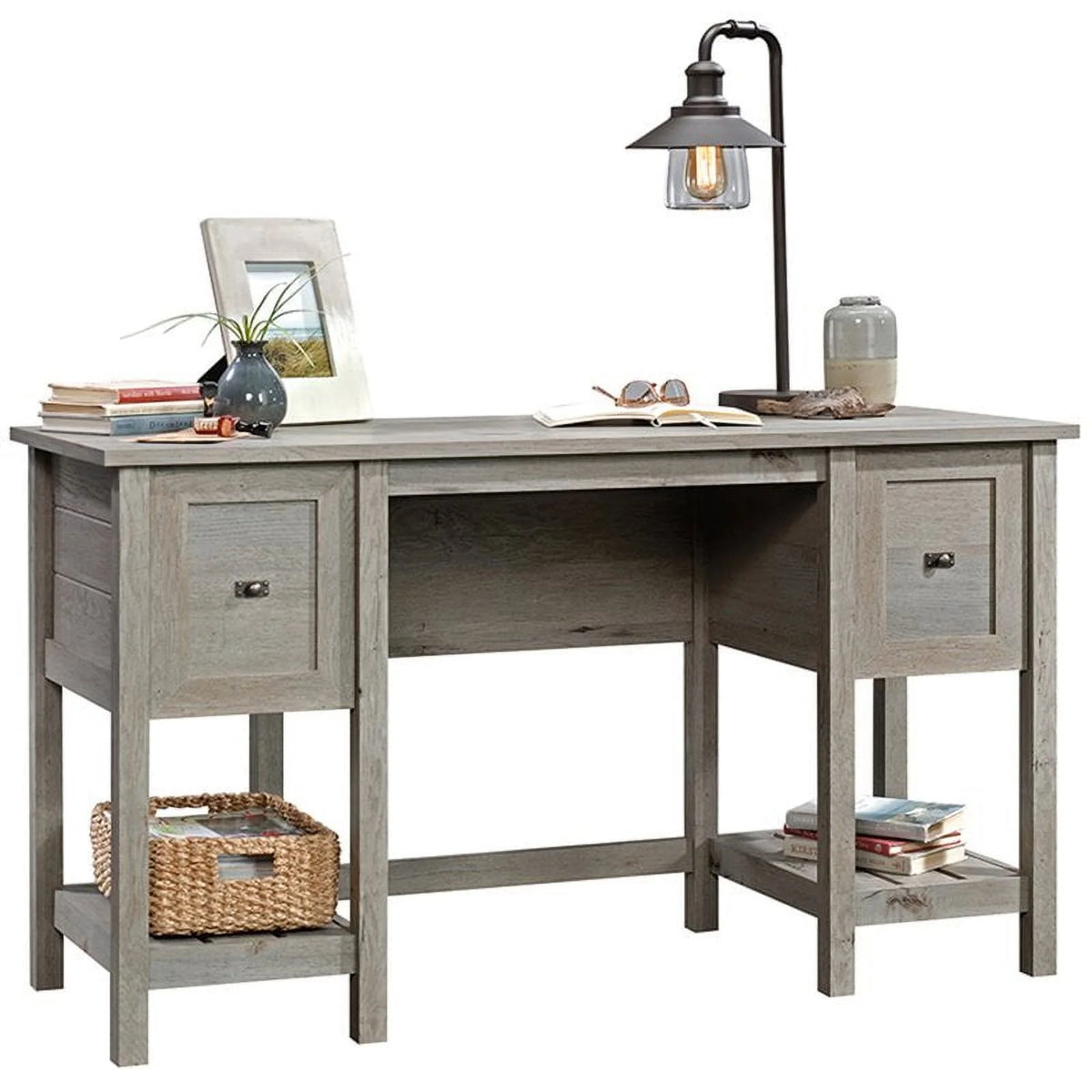 Engineered Wood Writing Desk in Mystic Oak B44423