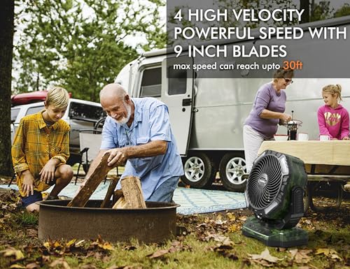 20000mAh Rechargeable Camping Fan with Light & Remote J528