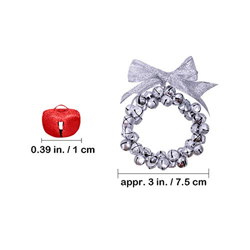 14 Sets Wreath Tree Ornaments Craft Kit with Ribbons, Bows and Bells W73430