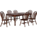 Chestnut Brown 7 Piece Extendable Dining Set with Butterfly Leaf Table N461640