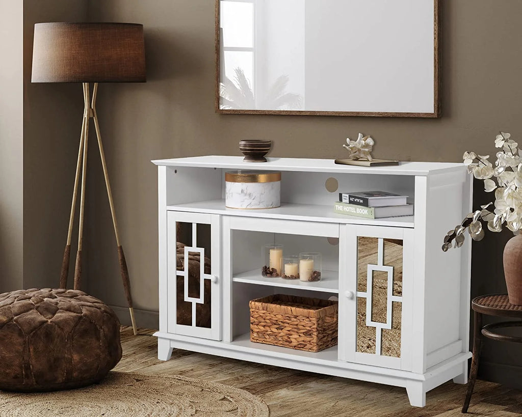 White TV Stand Entertainment Center R880