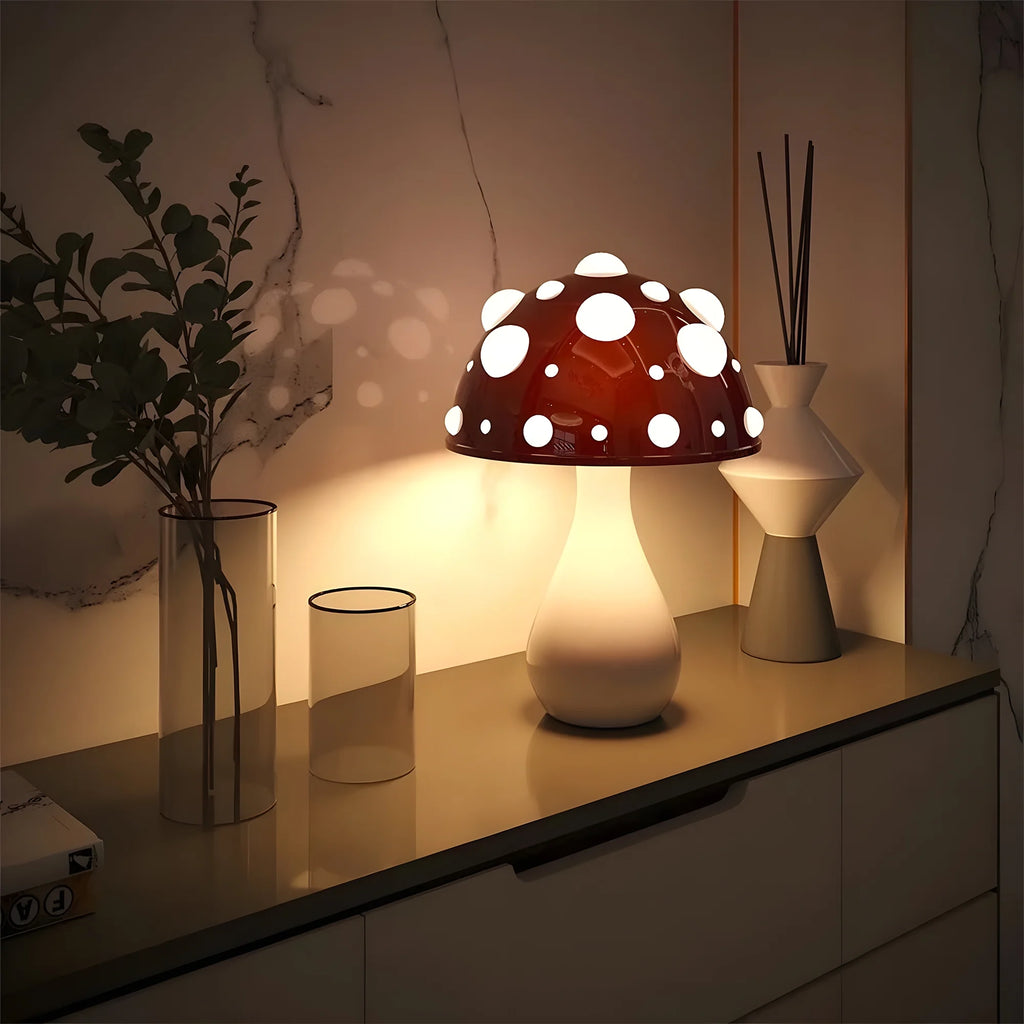 Mushroom Table Lamp Night Light White K65181