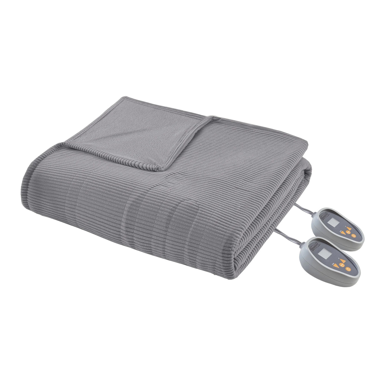 Queen Grey Microfleece Electric Heated Blanket I617
