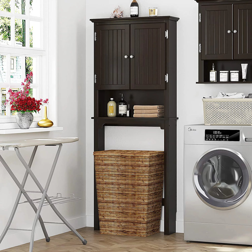 Bathroom Storage Over The Toilet Cabinet with Adjustable Shelves and Double Doors U605