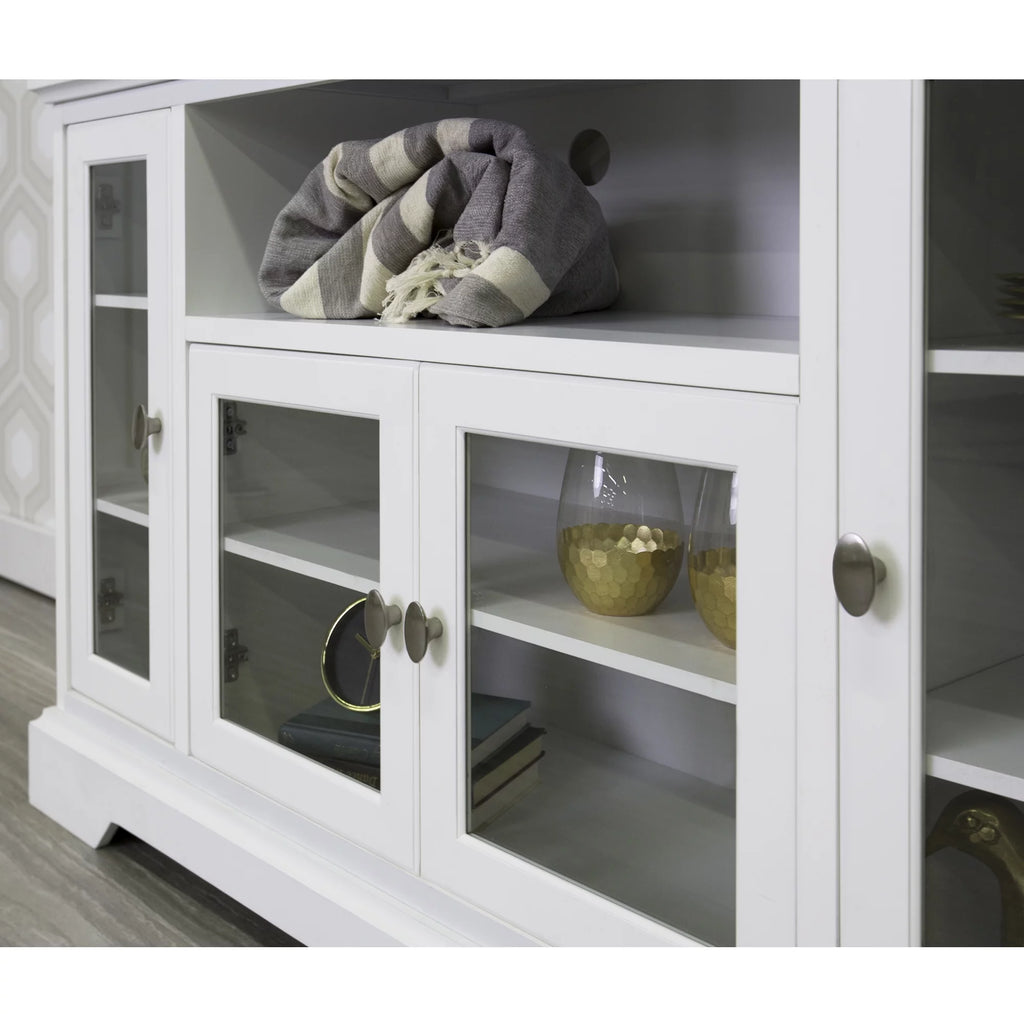 White Wood Media Storage TV Stand Console G20657