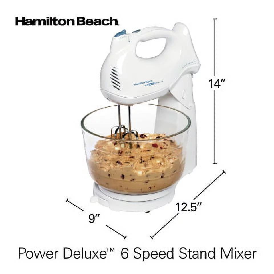 6 Speed White Stand Mixer F516