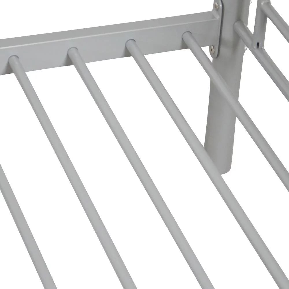 Twin-over-Twin Bunk Bed with Metal Frame and Ladder H3177
