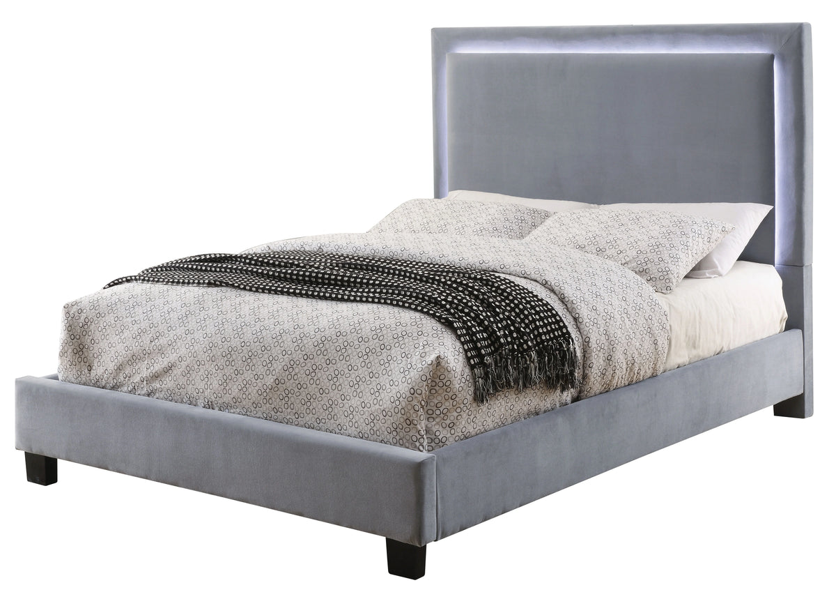 Queen Gray Bed U10128