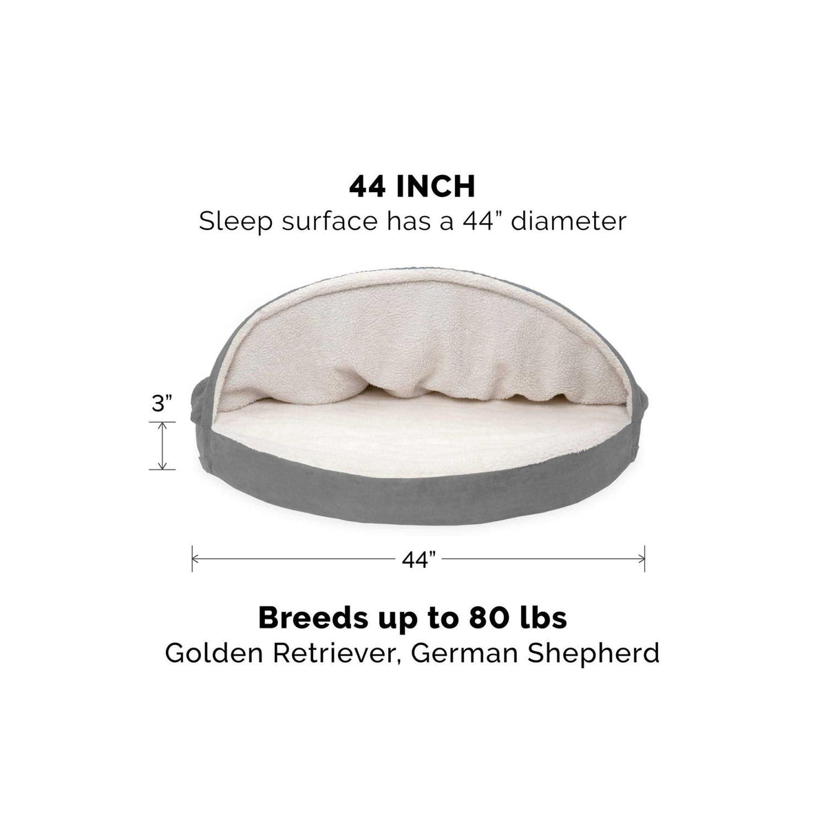 Faux Sheepskin Orthopedic Pet Dog Bed M4778