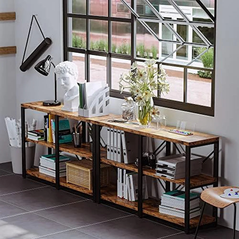 Rustic 47in 3-Tier Console Table R507