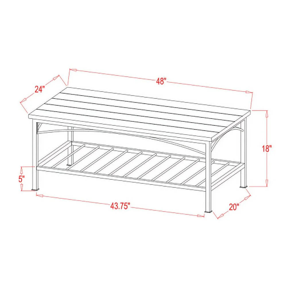 Coffee Table Set of 3 with Storage Shelf L195