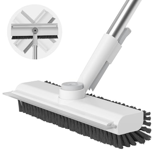 Floor Scrub Brush with Long Handle, Stiff Bristle J41523