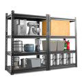 2 Packs 4 Tier Adjustable Metal Storage Shelves E97423