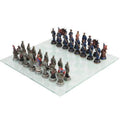 Civil War Themed Chess Set with Glass Board U65070