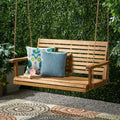 Teak Acacia Wood Porch Swing F8012
