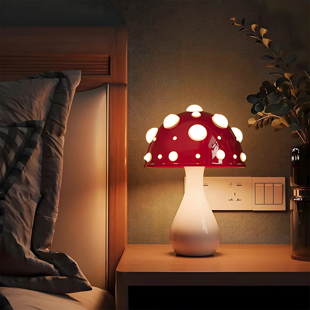 Mushroom Table Lamp Night Light White K65181