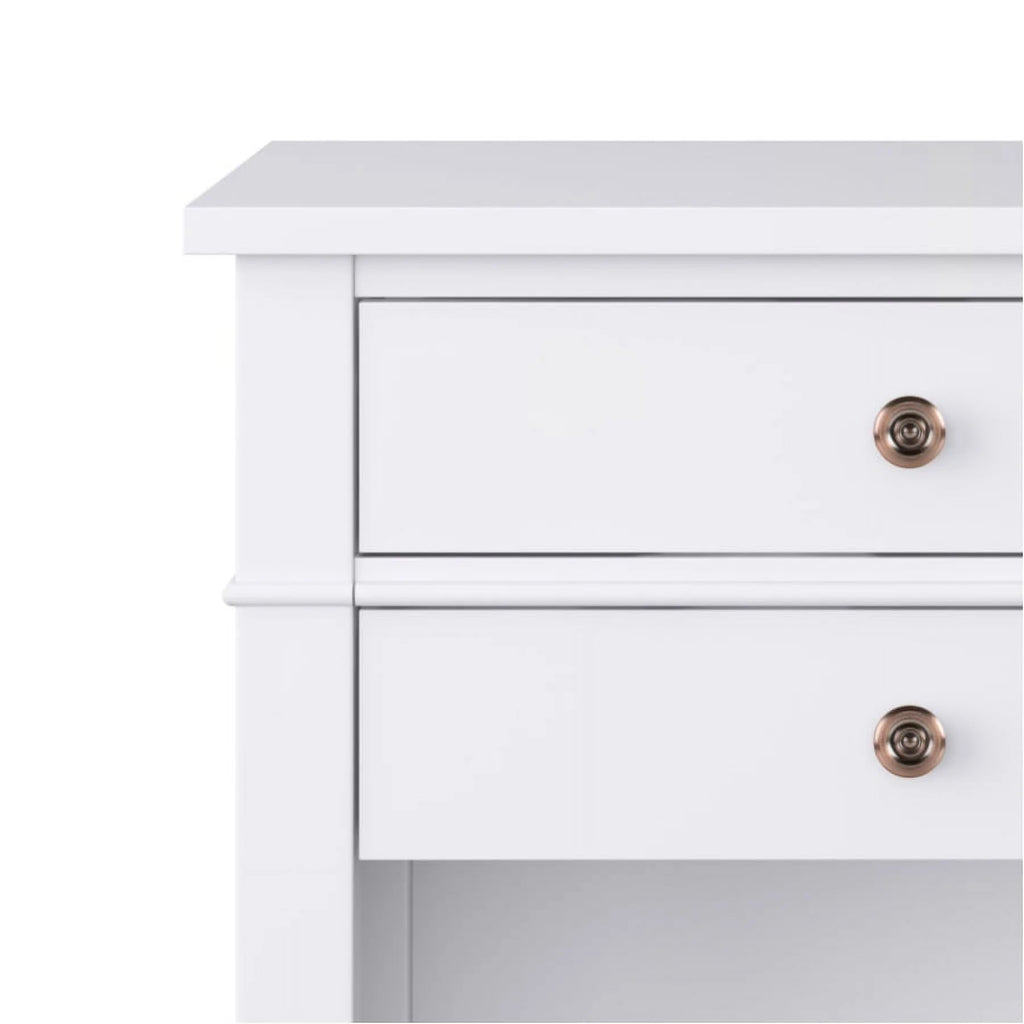 White 24 inch Wood Nightstand B5946