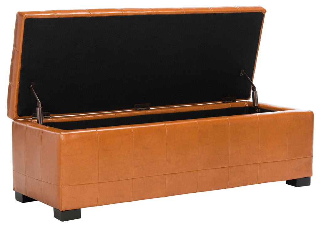 Large Rustic Tufted Storage Bench B918