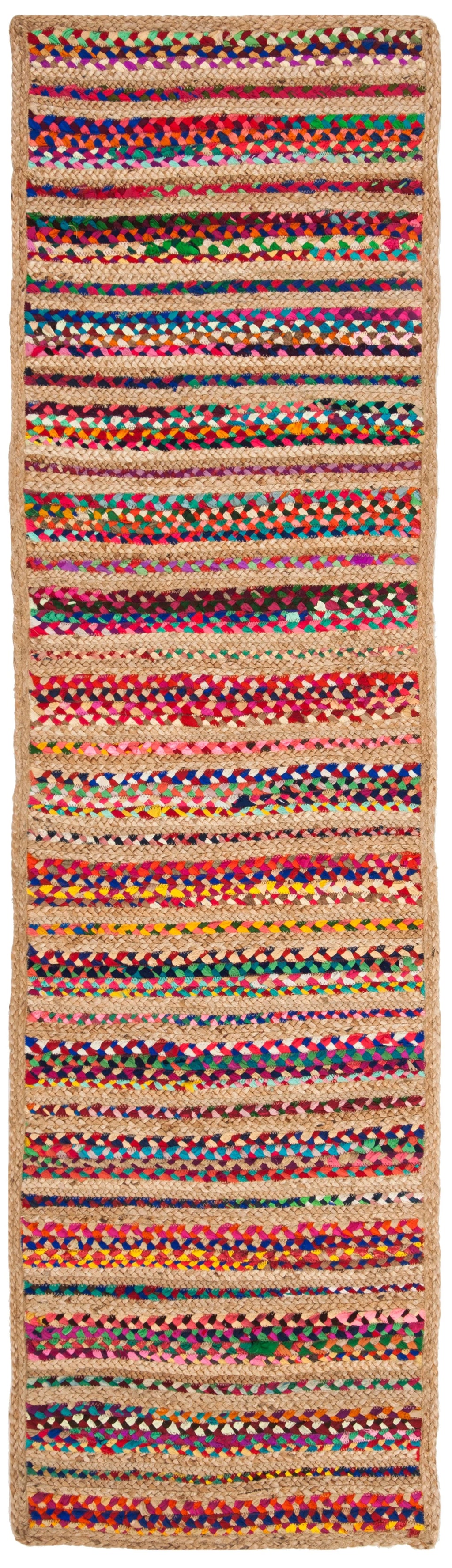 Colorful Braided Area Rug 2'3" x 8' P610169