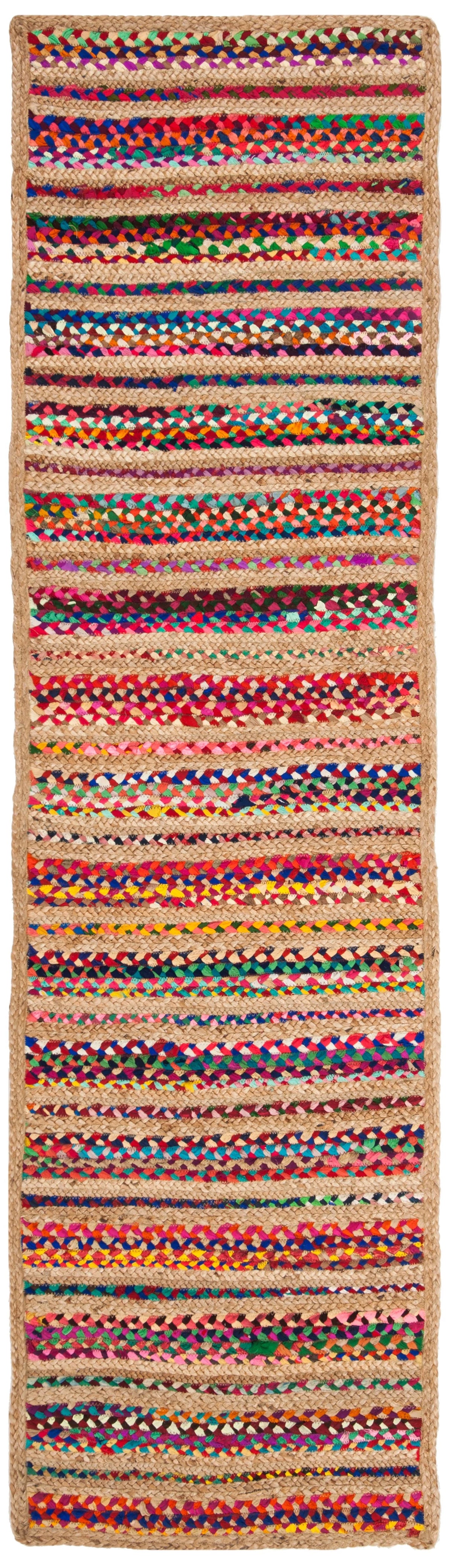 Colorful Braided Area Rug 2'3" x 8' P610169