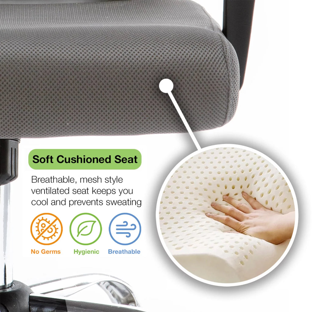 Black & Aqua Ergonomic Mesh Mid Back Office Chair E90750