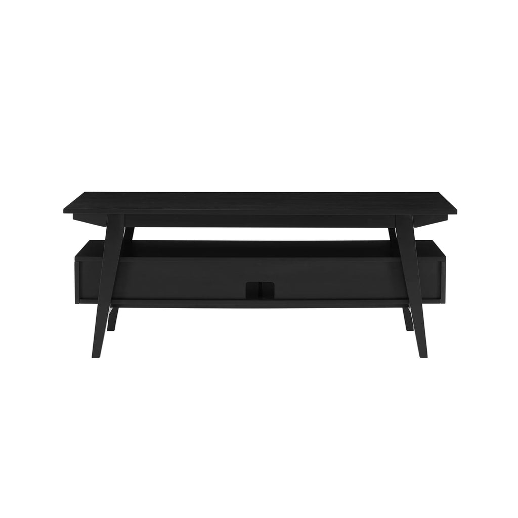 47" Black 2-Cubby TV Stand P1213